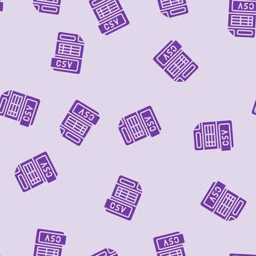 Csv file format document glyph seamless pattern イラスト素材