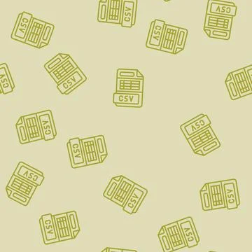 Csv file format document line seamless pattern Illustrazione stock