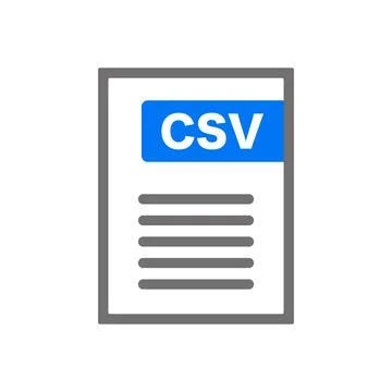 CSV file icon. CSV used for export and import. vector. Illustrazione stock