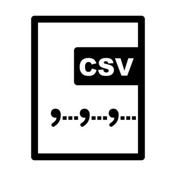 CSV file icon. Data import and export file. Vector. Stock Illustration