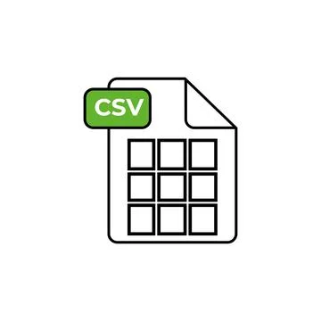 CSV file icon. Datasheet icon. Vector. Stock Illustration