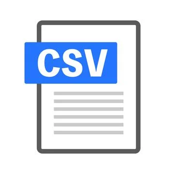 CSV file icon. Import and export. Vector. Stock Illustration