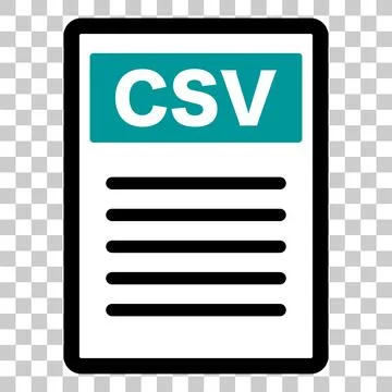 CSV file icon with transparent background. Vector. Stock Illustration