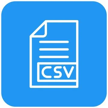 CSV Vector Icon Design Illustration Stock Illustration