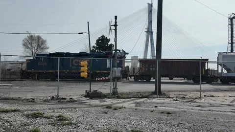 CSX Freight Train to Zug Island, Detroit, Michigan May 2, 2025 Video stock 311330409