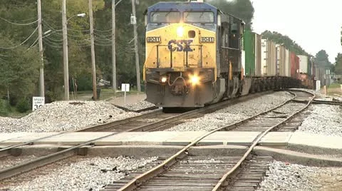 CSX TRAIN PASSES 스톡 동영상 11145269