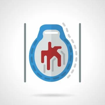 CT brain  flat vector icon Stock Illustration