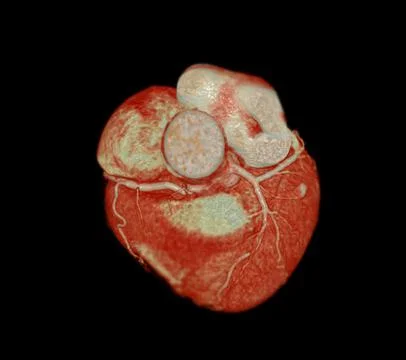CT Cardiac 3D or CTA coronary artery Stock Illustration