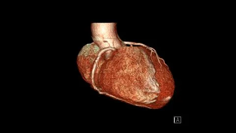 CT Cardiac 3D rendering  or CTA coronary artery for prevention coronary art.. Stock-Illustration