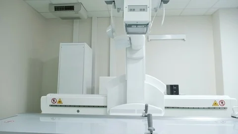 CT (Computed tomography) scanner in hospital laboratory Stock Footage 89567579