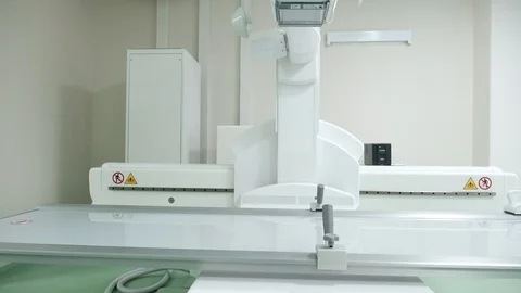 CT (Computed tomography) scanner in hospital laboratory Stock Footage 89567591