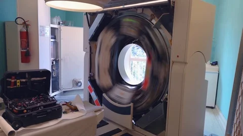 CT Computerized Tograph, after service maintenance 스톡 동영상 108306214