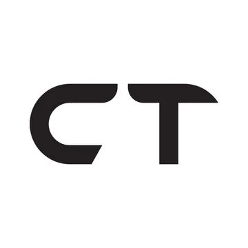 Ct initial letter vector logo icon Stock Illustration