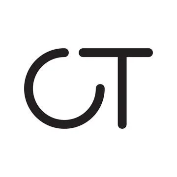 Ct initial letter vector logo Illustrazione stock