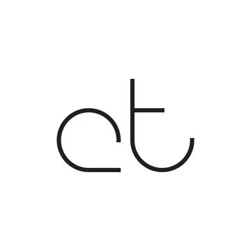 Ct initial letter vector logo icon Ilustração Stock