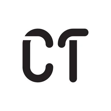 Ct initial letter vector logo icon Ilustração Stock
