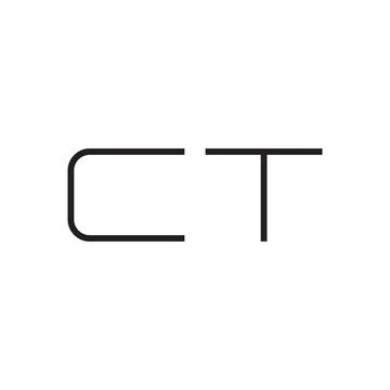 Ct initial letter vector logo icon Illustrazione stock