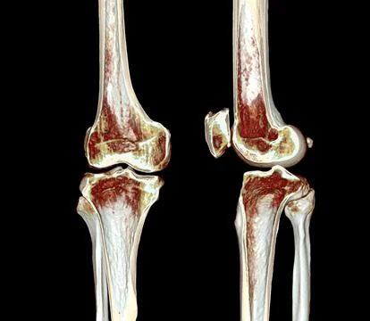 CT knee 3D rendering image Stock Illustration