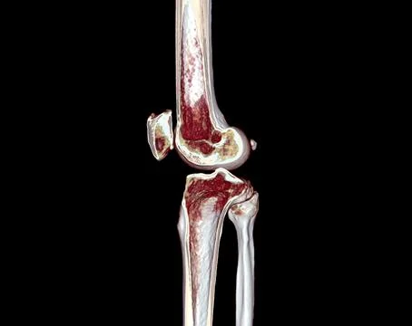 CT knee 3D rendering image Illustrazione stock