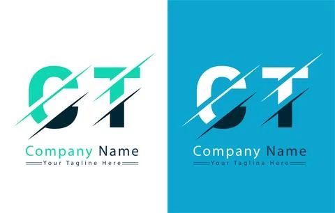 CT Letter Logo Vector Design Template Elements Illustrazione stock