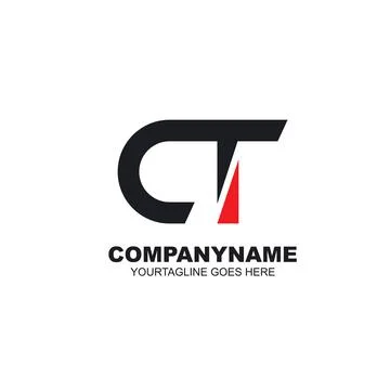 CT Letter vector icon design illustration concept イラスト素材
