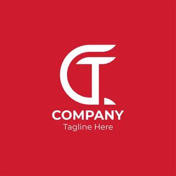 CT or TC initials logo template illustration. Stock Illustration