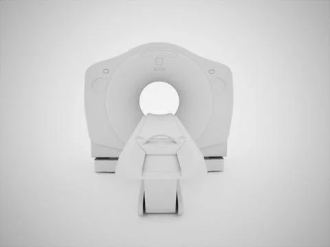 Ct render black and white Stock Illustration