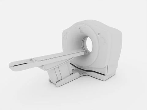 Ct rendered isolated on white background Stock Illustration