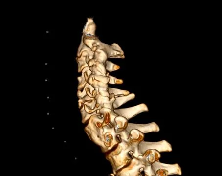 CT scan of C-Spine or Cervical spine Illustrazione stock