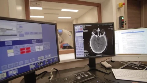 CT scan at hospital Stock Footage 80125269