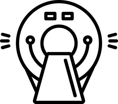CT Scan Line Icon Design Stock Illustration