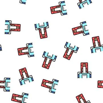 Ct scan radiology vector seamless pattern Stock Illustration