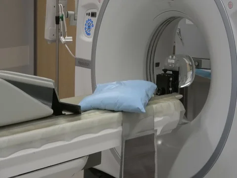 CT scan room . Camera zoom in Stock-Footage 78571389