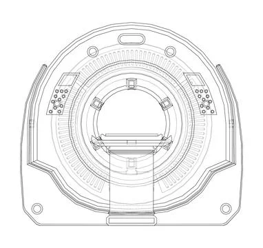 CT scanner, MRI machine Stock Illustration