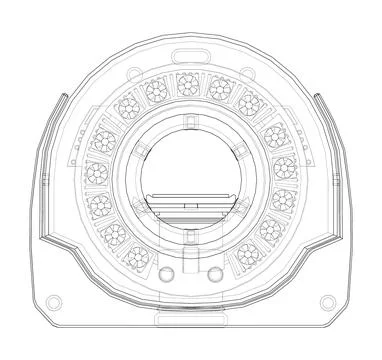 CT scanner, MRI machine 스톡 일러스트
