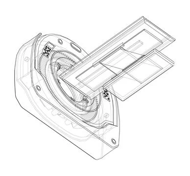 CT scanner, MRI machine Stock Illustration