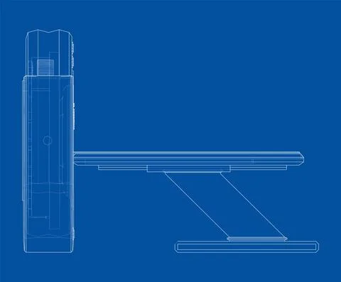 CT scanner, MRI machine. Vector Stock Illustration