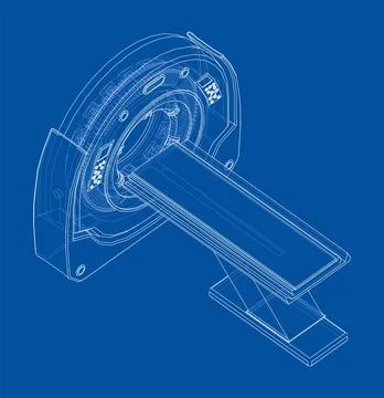 CT scanner, MRI machine. Vector Stockillustratie