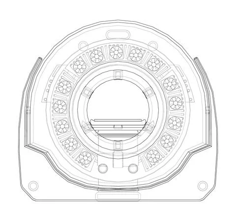 CT scanner, MRI machine. Vector Stock Illustration