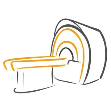 CT Scanner sketch Ilustração Stock