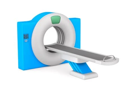 CT scanner tomography on white background. Isolated 3d illustration Stock Illustration