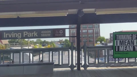 CTA Brown Line Train - Irving Park | Stock Video | Pond5