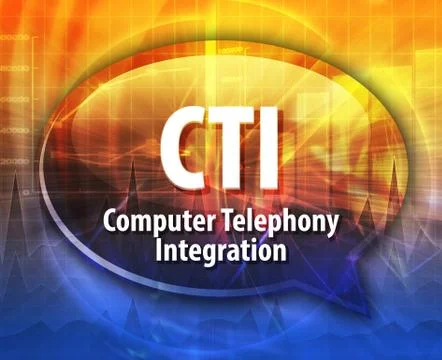 CTI acronym definition speech bubble illustration Stock Illustration