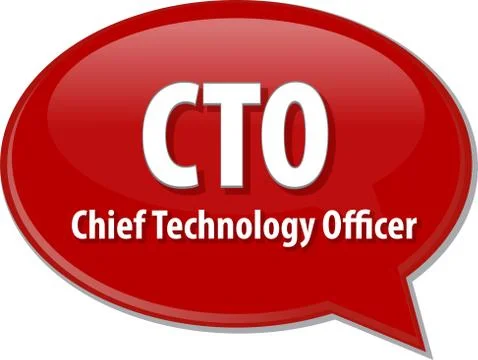 CTO acronym word speech bubble illustration Stock Illustration