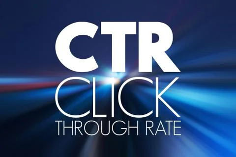 CTR - Click Through Rate acronym, business concept background Stock Illustration