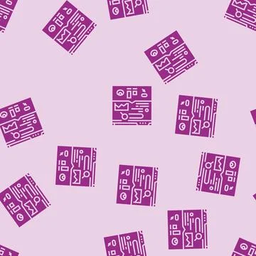 Ctr click through rate seo glyph seamless pattern Stock Illustration