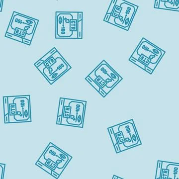 Ctr click through rate seo line vector seamless pattern Illustrazione stock