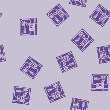 Ctr click through rate seo glyph vector seamless pattern Illustrazione stock