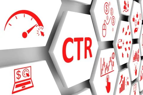 CTR concept cell background 3d illustration Stock Illustration