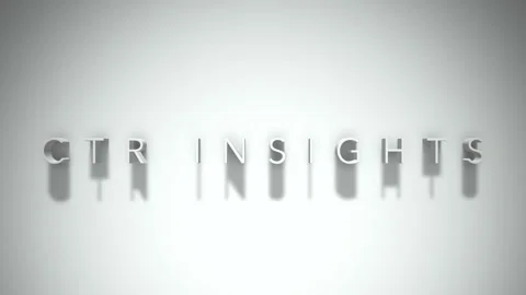 Ctr insights 3D title animation white text on a white background Stock Footage 299758582
